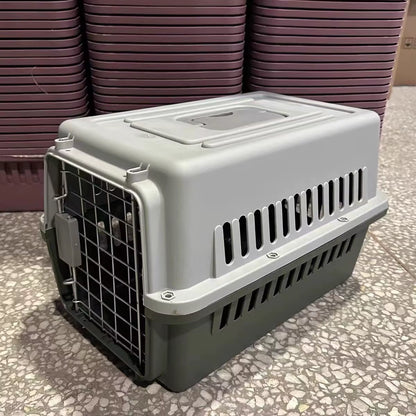 Durable Plastic Dog Flight Cage – Secure & Airline-Approved Pet Transport Carrier