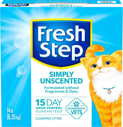 "Simply Unscented Cat Litter – Clumping, Activated Charcoal, 14 lb Box