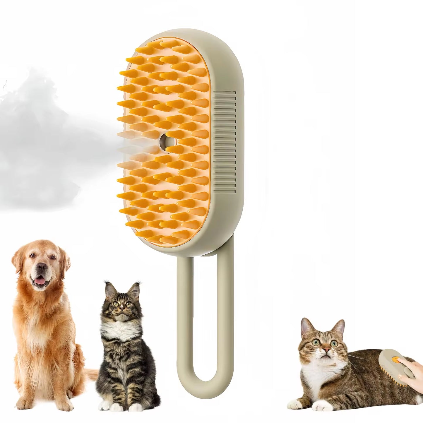 3-in-1 Electric Pet Brush – Steam, Spray, and Massage Comb for Cats & Dogs