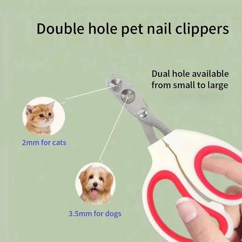 Professional Cat & Dog Nail Clippers – Stainless Steel Trimmer for Small Pets