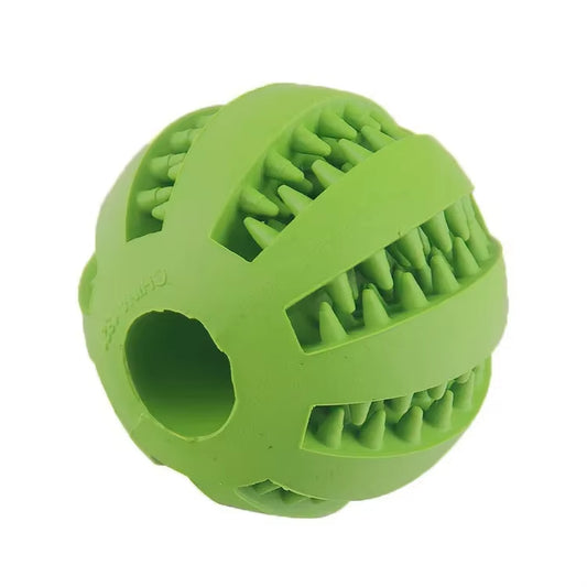 Nontoxic Dog Toy Ball – Bite-Resistant Chew Ball for Dogs & Cats, Treat Feeder & Tooth Cleaning Toy