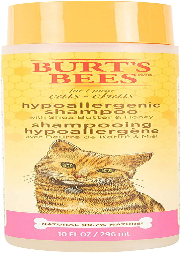 Hypoallergenic Cat Shampoo with Shea Butter & Honey – 99.7% Natural, Gentle Formula for Itchy Skin, 10 Oz"