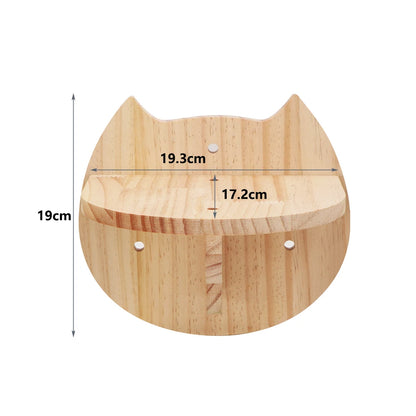 Wall-Mounted 4-Step Cat Climbing Shelf – Sisal Scratch Post & Tower Platform